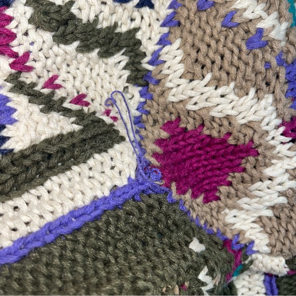 Vintage Peck & Peck Women’s Hand Knit Coogie Style Sweater Collared Shoulder Pad - Picture 6 of 12